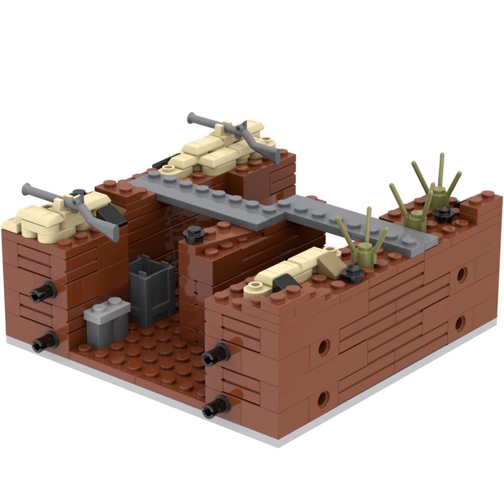 MOOXI WW2 Charge Point Military Building Block Set(221PCS).Suitable Military